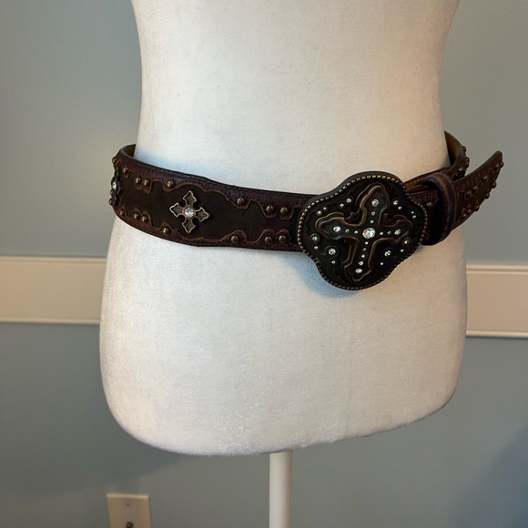 Justin Boots Tan Leather Belt - Picture 2 of 9